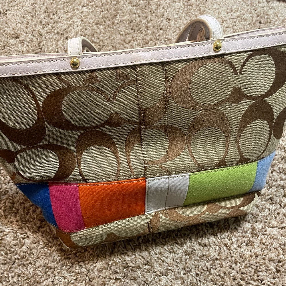 Coach Purse - Multicolored stripe